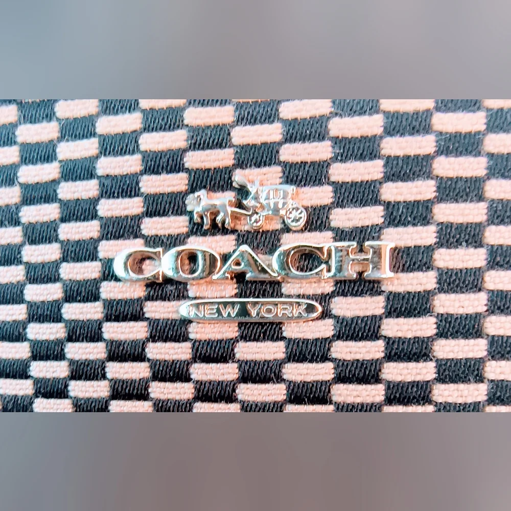 COACH Legacy Jacquard Corner Zip‎ Wristlet, Style F13311